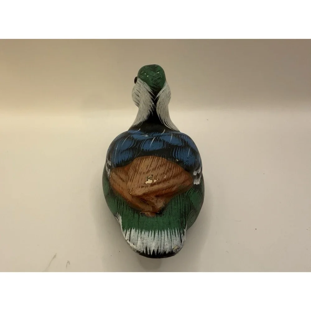 Hand Painted Folk Art Duck Figurine – 6